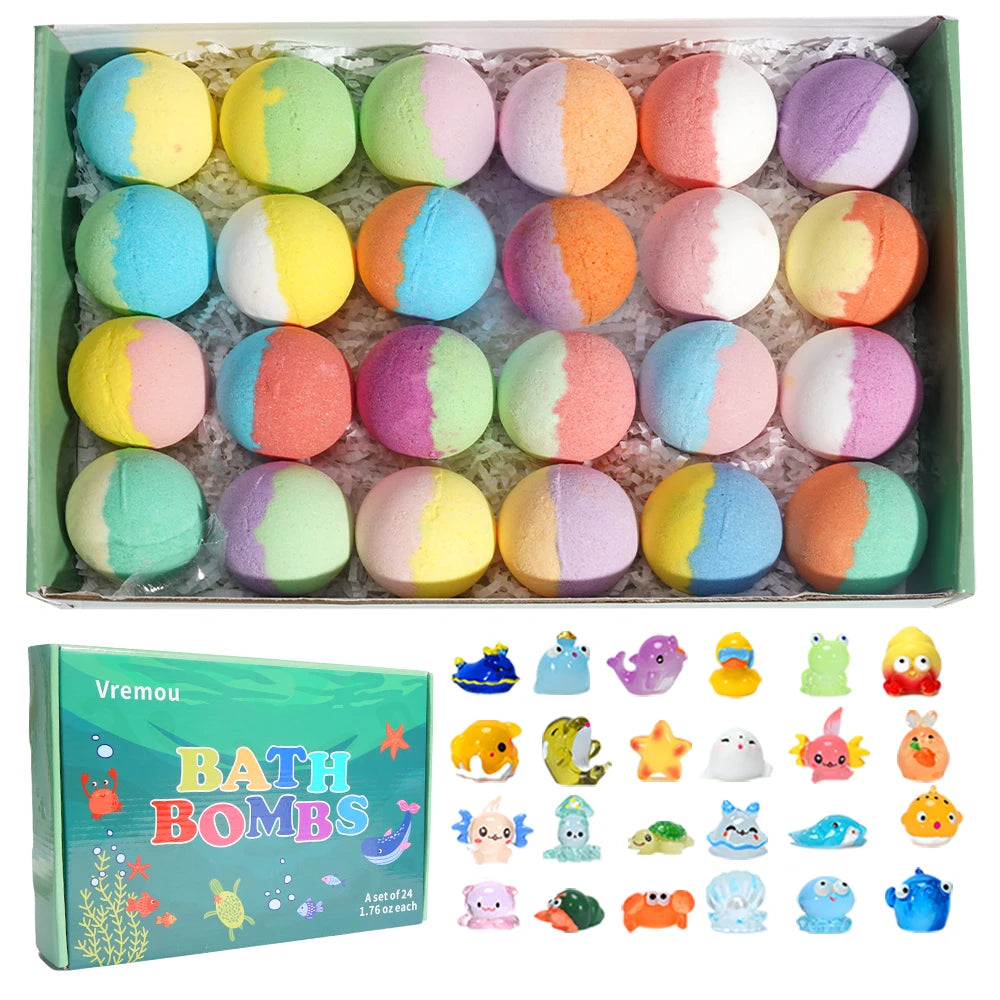 Bombe da Bagno con Sorpresa per Bambini — Box da 24 🐠